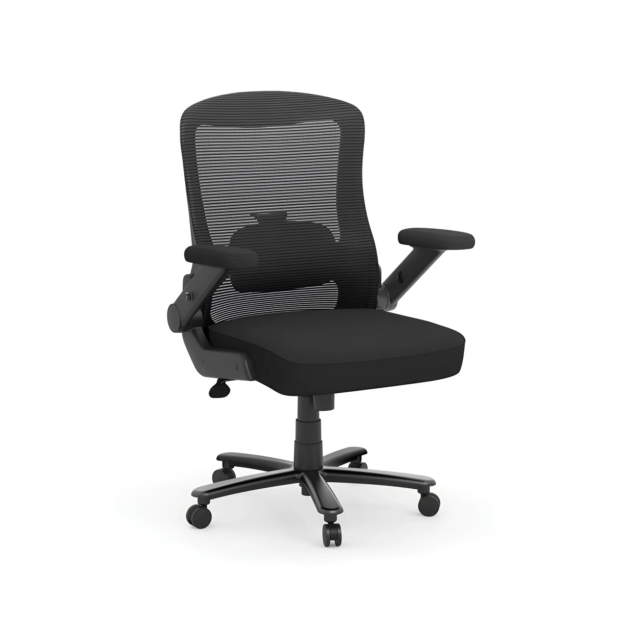 Big and Tall High-Back Task Chair with Lumbar Support and Height Adjustable Arms by PBD Furniture