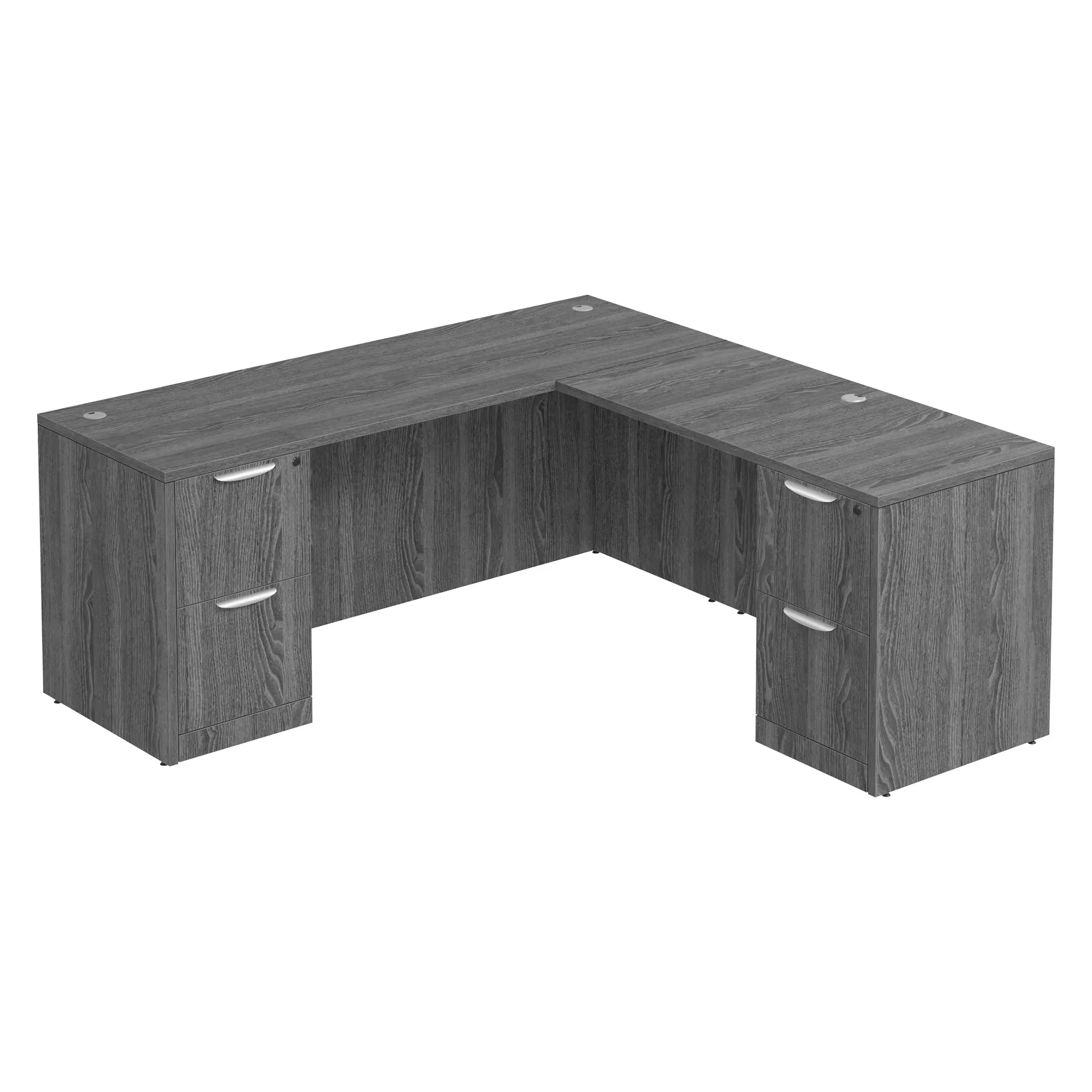 L-Desk Mobile 60in W x 60in D with 2 Drawer Pedestal by PBD Furniture
