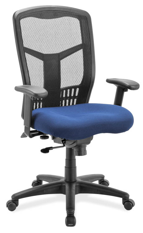 Cool Mesh Synchro High Back Chair with Seat Slider and Black Frame by PBD Furniture