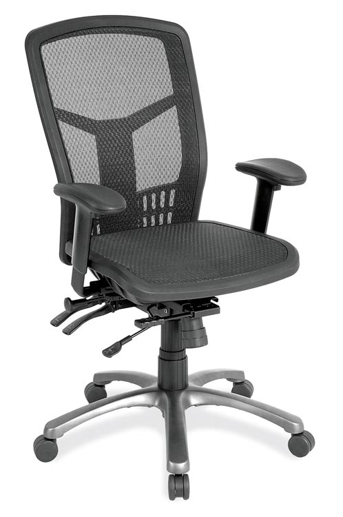 Cool Mesh High Back Chair with Mesh Seat and Aluminum Base by Office Source Office Furniture