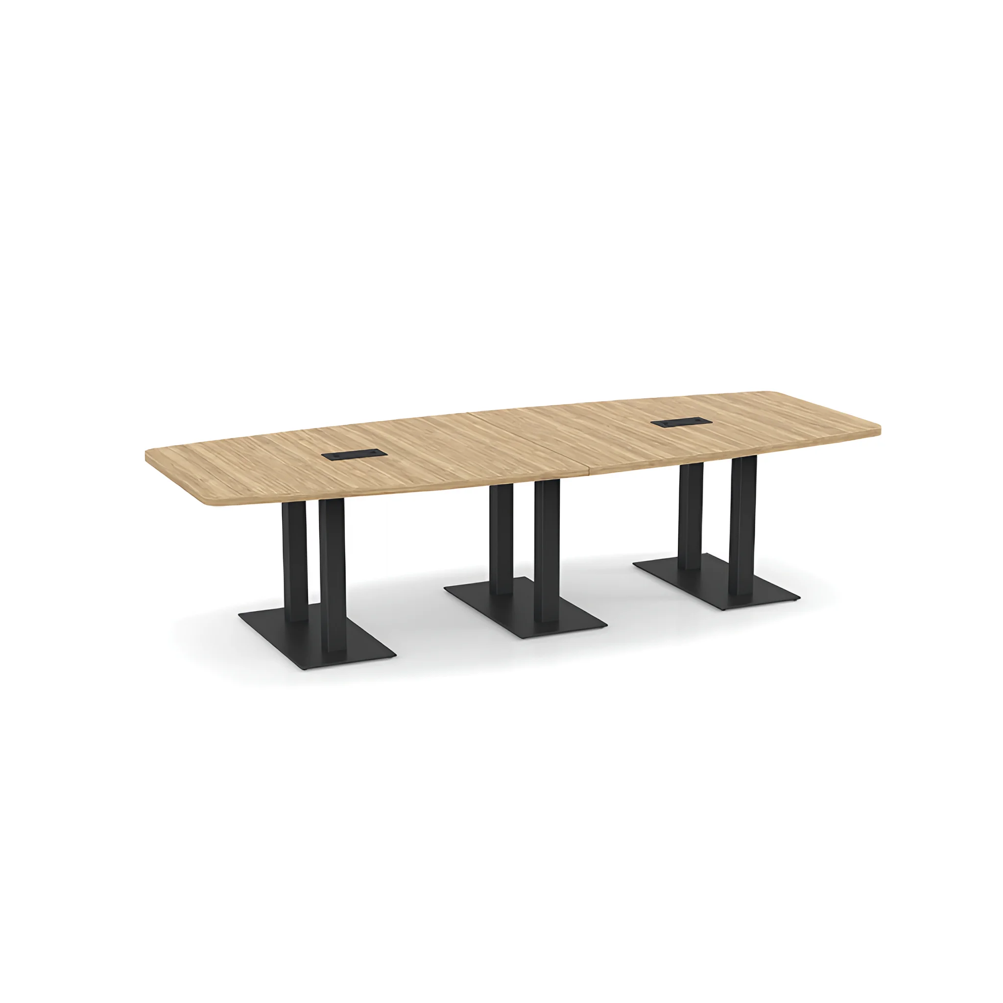 Conference Table 10ft Boat Shape Boardroom Base by PBD Furniture in Aspen