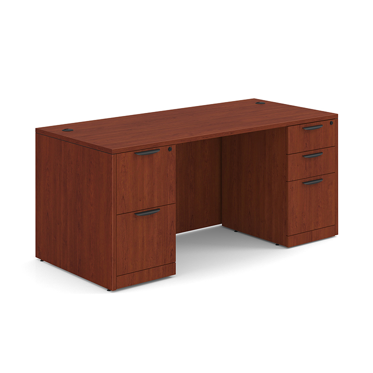 66in x 30in Double Pedestal Desk by Office Source