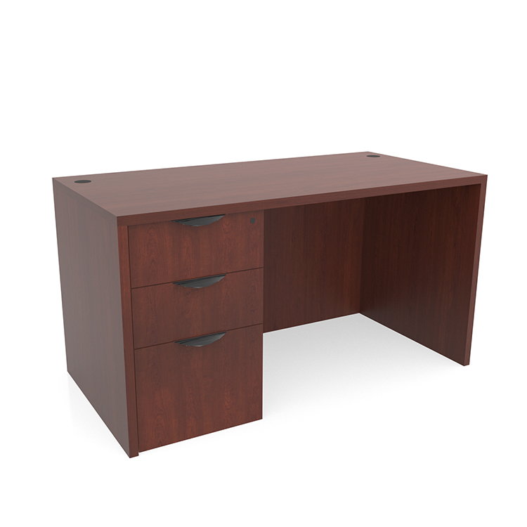 47in x 24in Single Pedestal Desk by Office Source