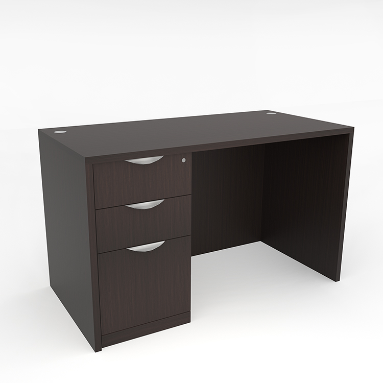 60in x 24in Single Pedestal Desk by Office Source