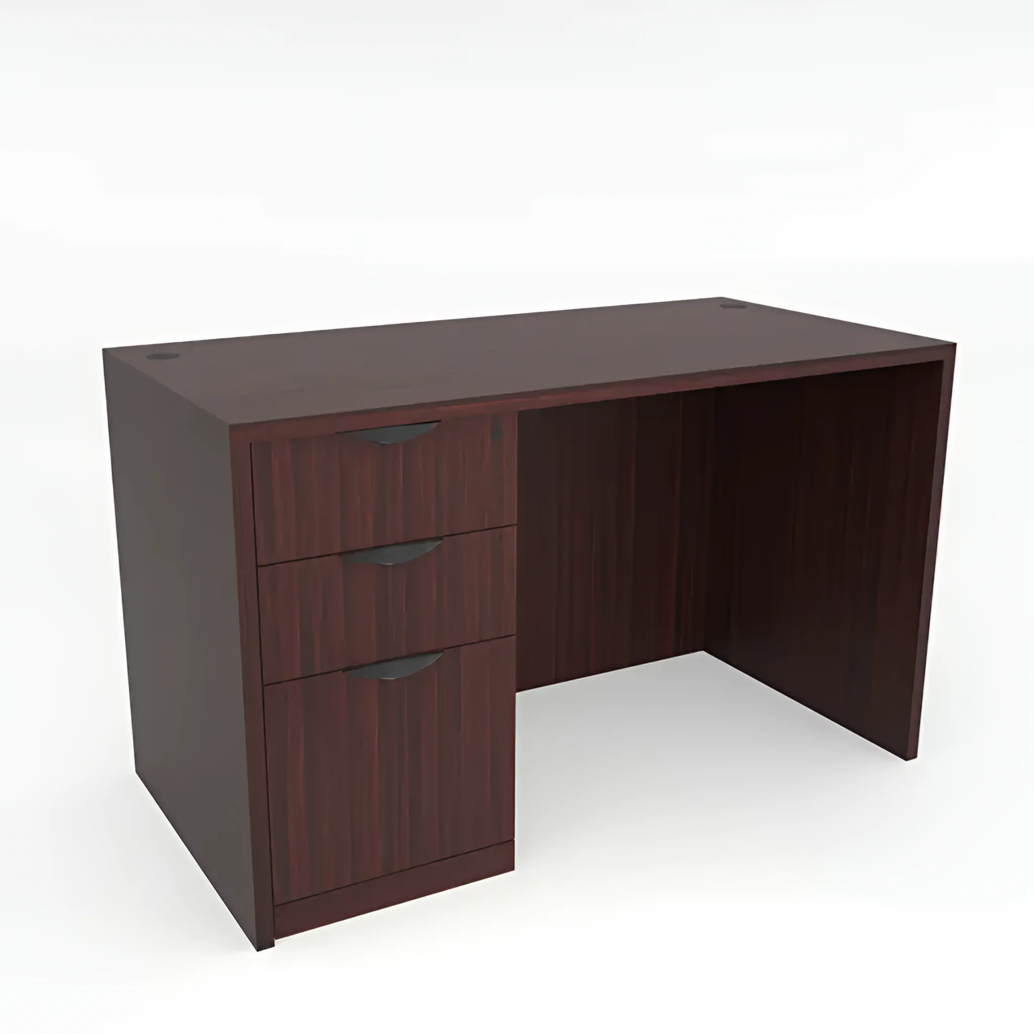 Desk 48in W x 30in D with 3 Drawer Pedestal by PBD Furniture
