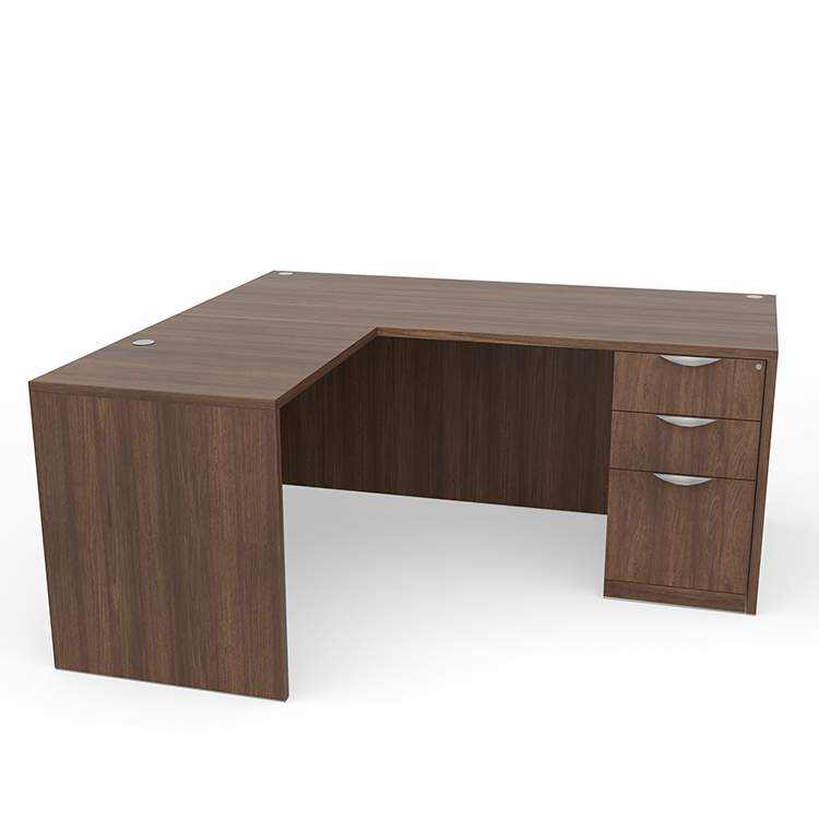 72in x 78in Single Pedestal L-Shaped Desk by PBD Furniture