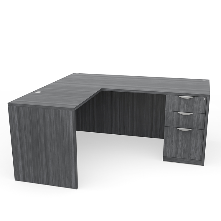 72in x 83in Single Pedestal L-Shaped Desk by PBD Furniture