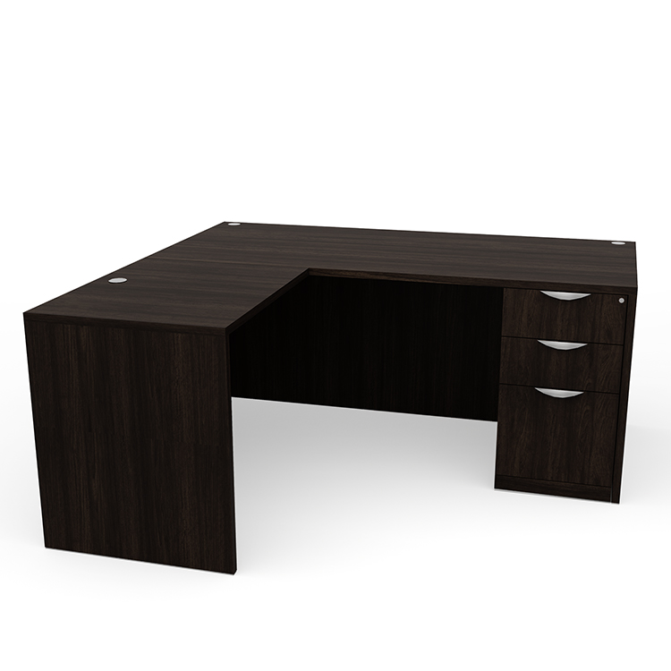 72in x 78in Single Pedestal L-Shaped Desk by Office Source