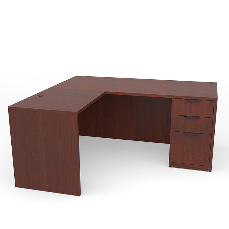 60in x 65in Single BBF Pedestal L-Shaped Desk by Office Source