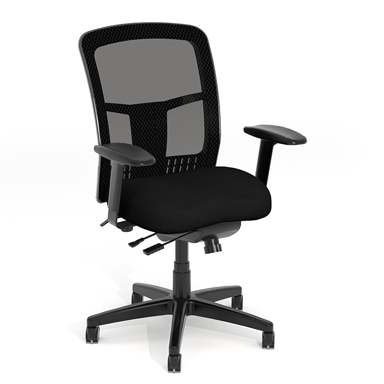 Cool Mesh High Back Multi Function Chair with Black Base by PBD Furniture