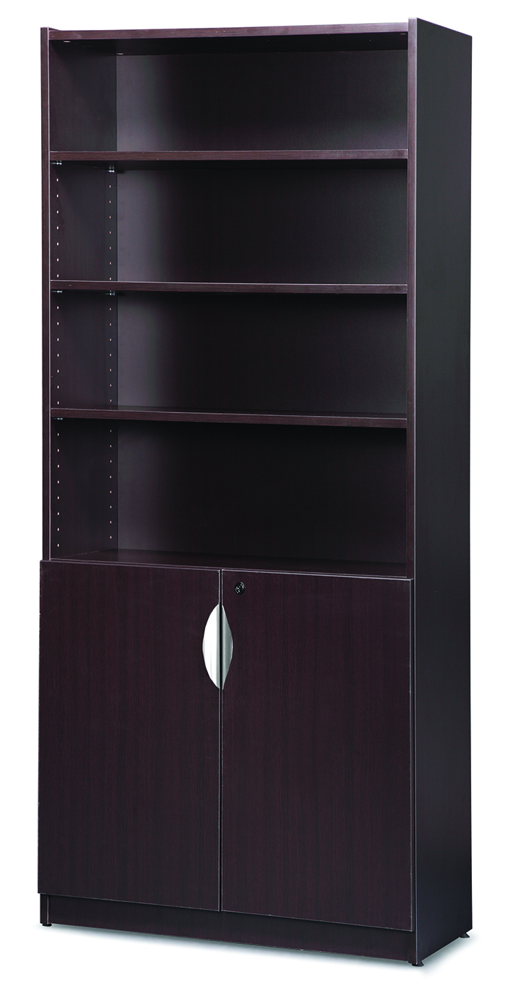 72in High Bookcase with Doors by PBD Furniture