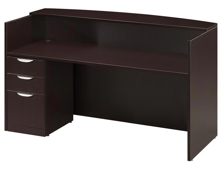 Single Box Box File Pedestal Reception Desk by PBD Furniture