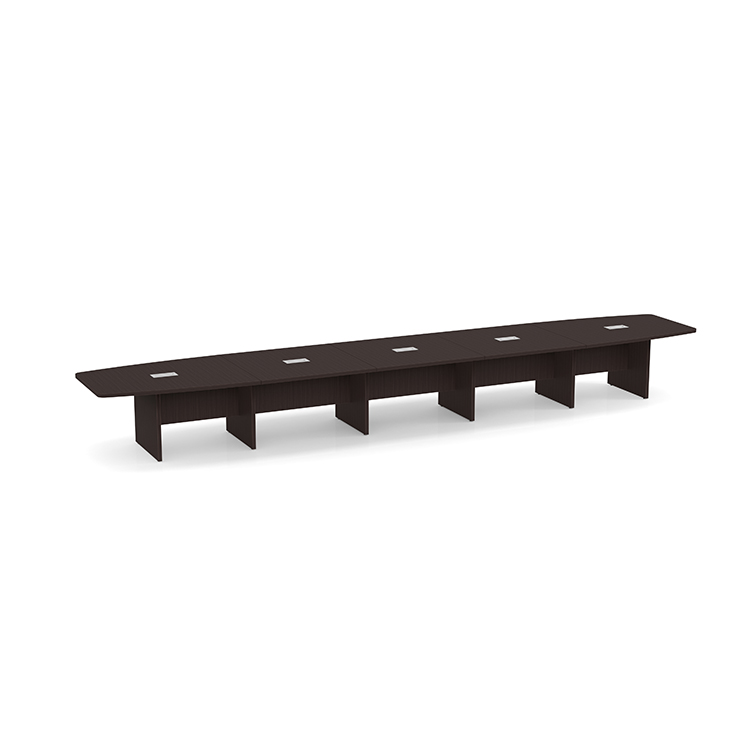 22ft Boat Shaped Slab Base Conference Table by PBD Furniture