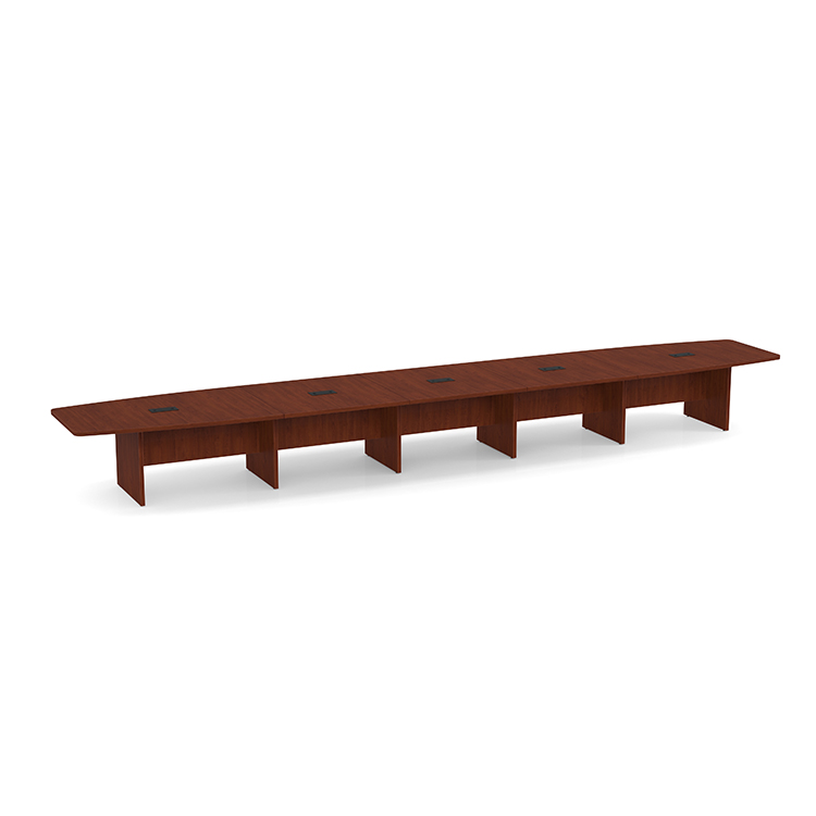 26ft Boat Shaped Slab Base Conference Table by PBD Furniture