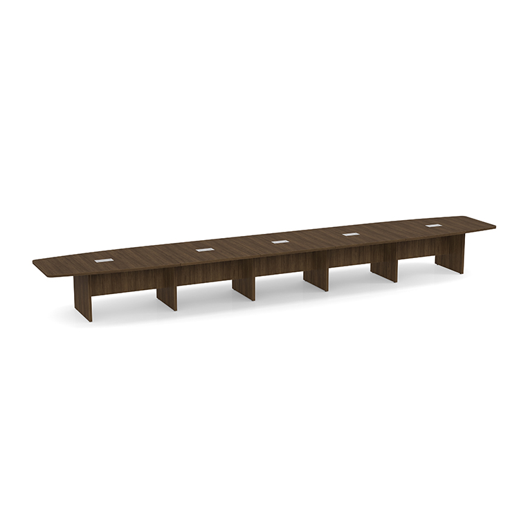 30ft Boat Shaped Slab Base Conference Table by PBD Furniture