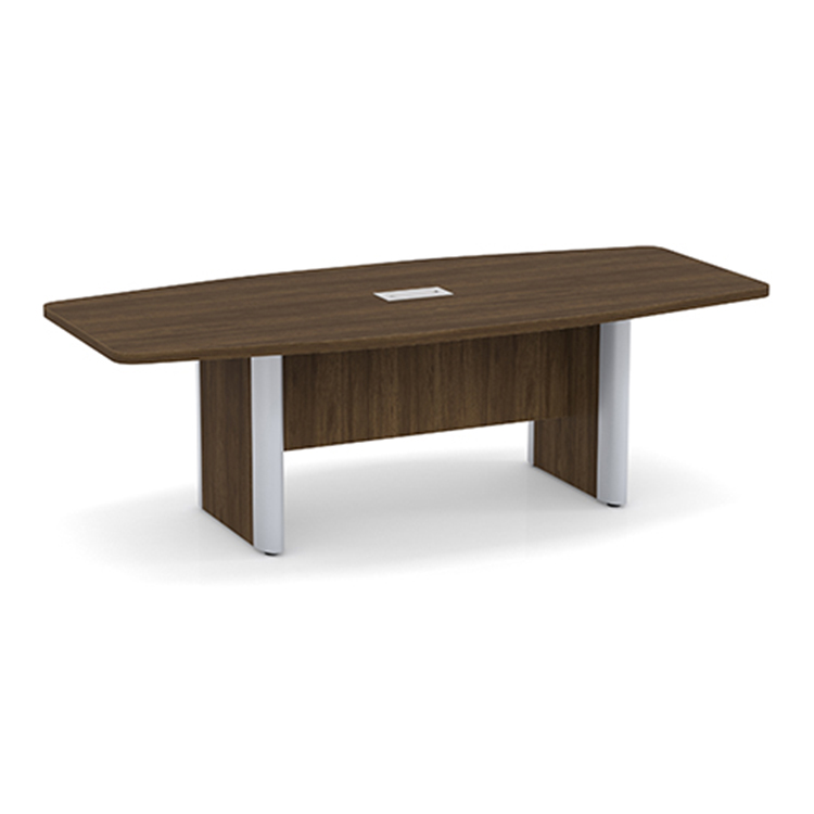 8ft Boat Shaped Elliptical Base Conference Table with Metal Accents by PBD Furniture