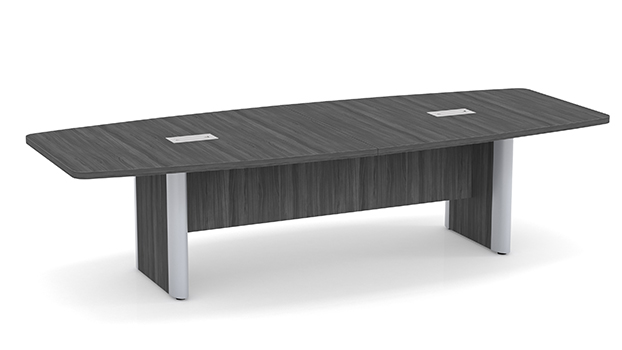 10ft Boat Shaped Elliptical Base Conference Table with Metal Accents by Office Source