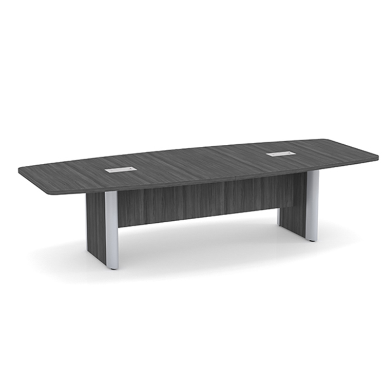 10ft Boat Shaped Elliptical Base Conference Table with Metal Accents by PBD Furniture