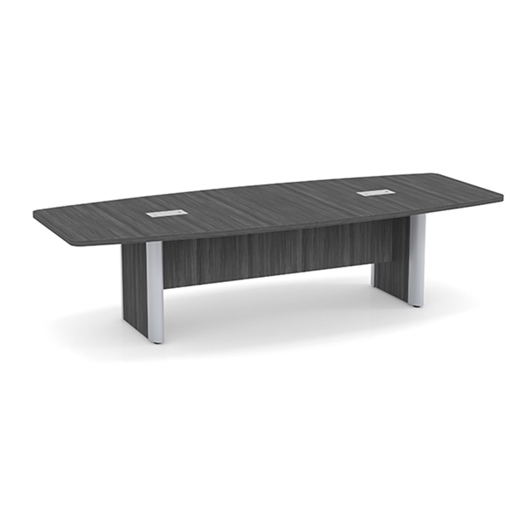 12ft Boat Shape Elliptical Base Conference Table with Metal Accents by PBD Furniture