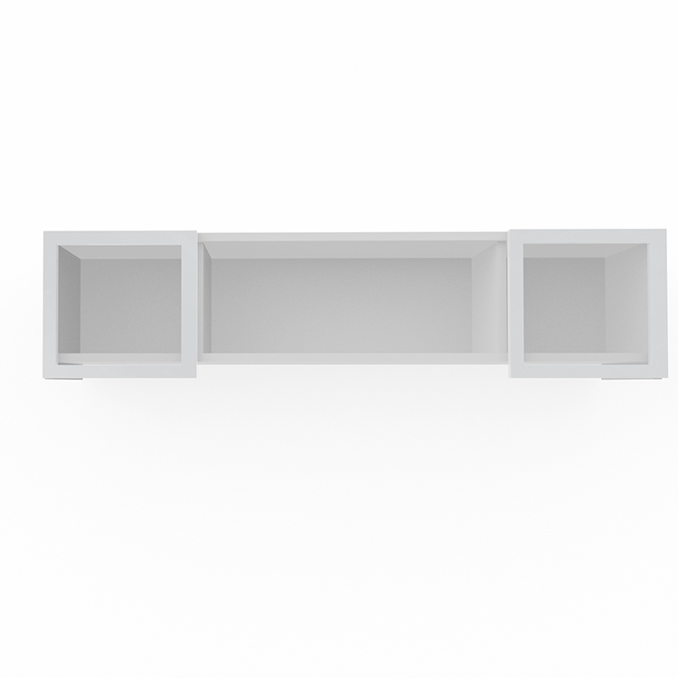 72in Wall Mount Hutch with Silver Framed Glass Doors by PBD Furniture