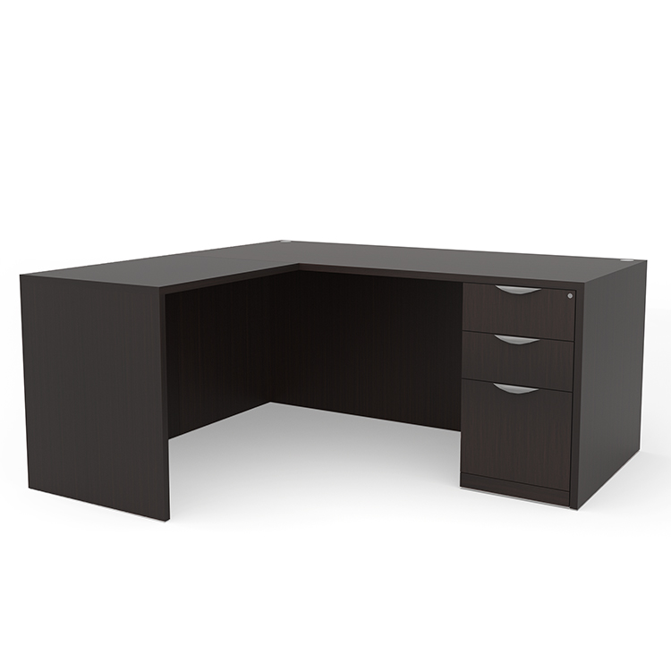 60in x 60in Single Pedestal L-Shaped Desk by PBD Furniture
