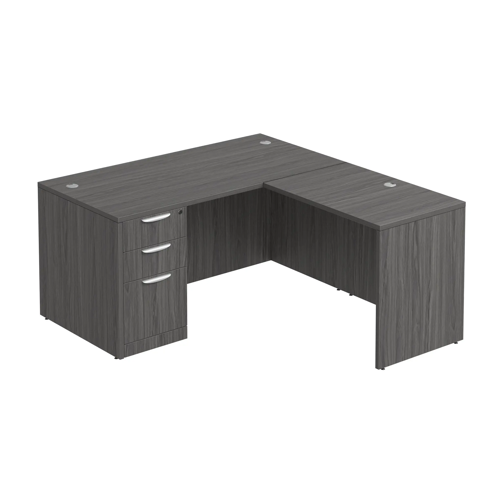 L-Desk 72in W x 84in D with 3 Drawer Pedestal by PBD Furniture