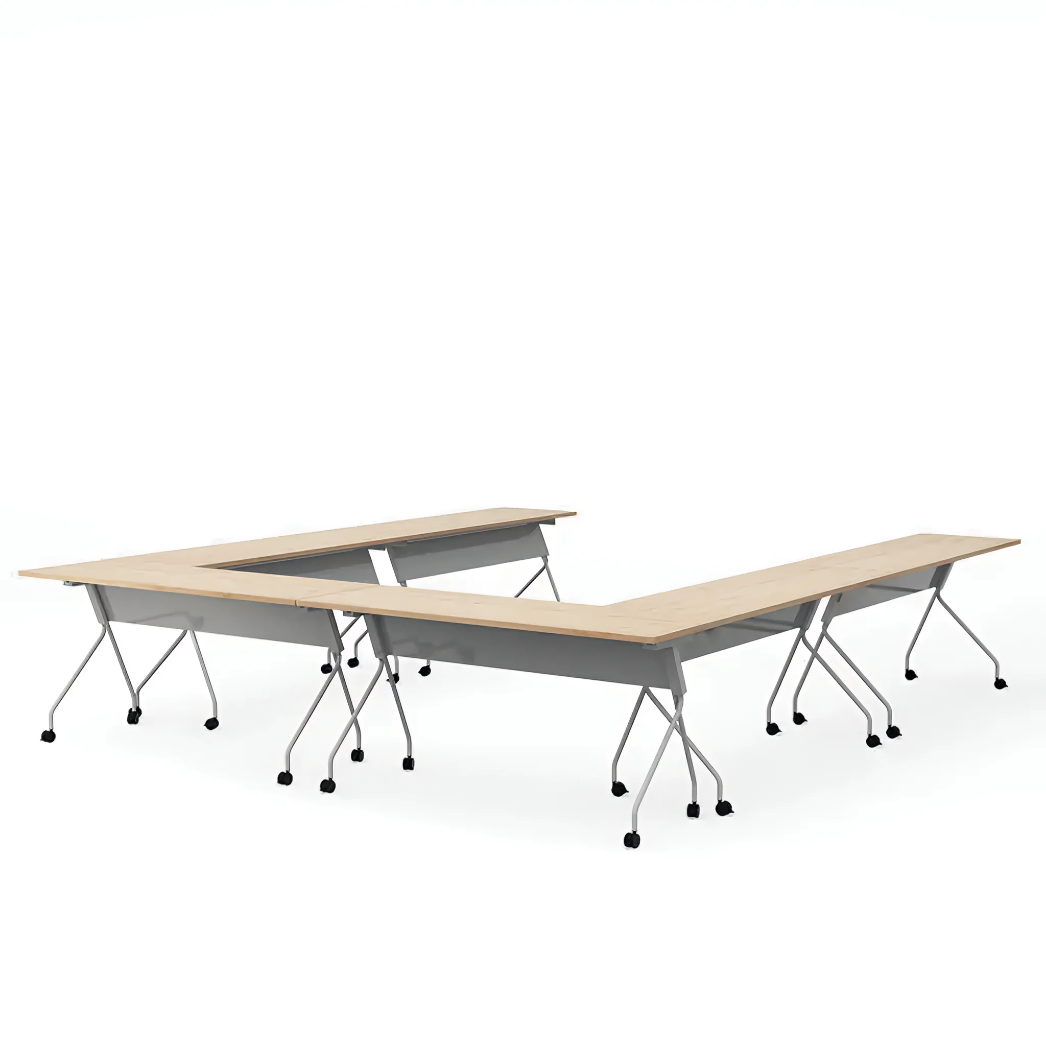 Flip-Top Nesting Training Table 72in W x 24in D Set of 6 by PBD Furniture