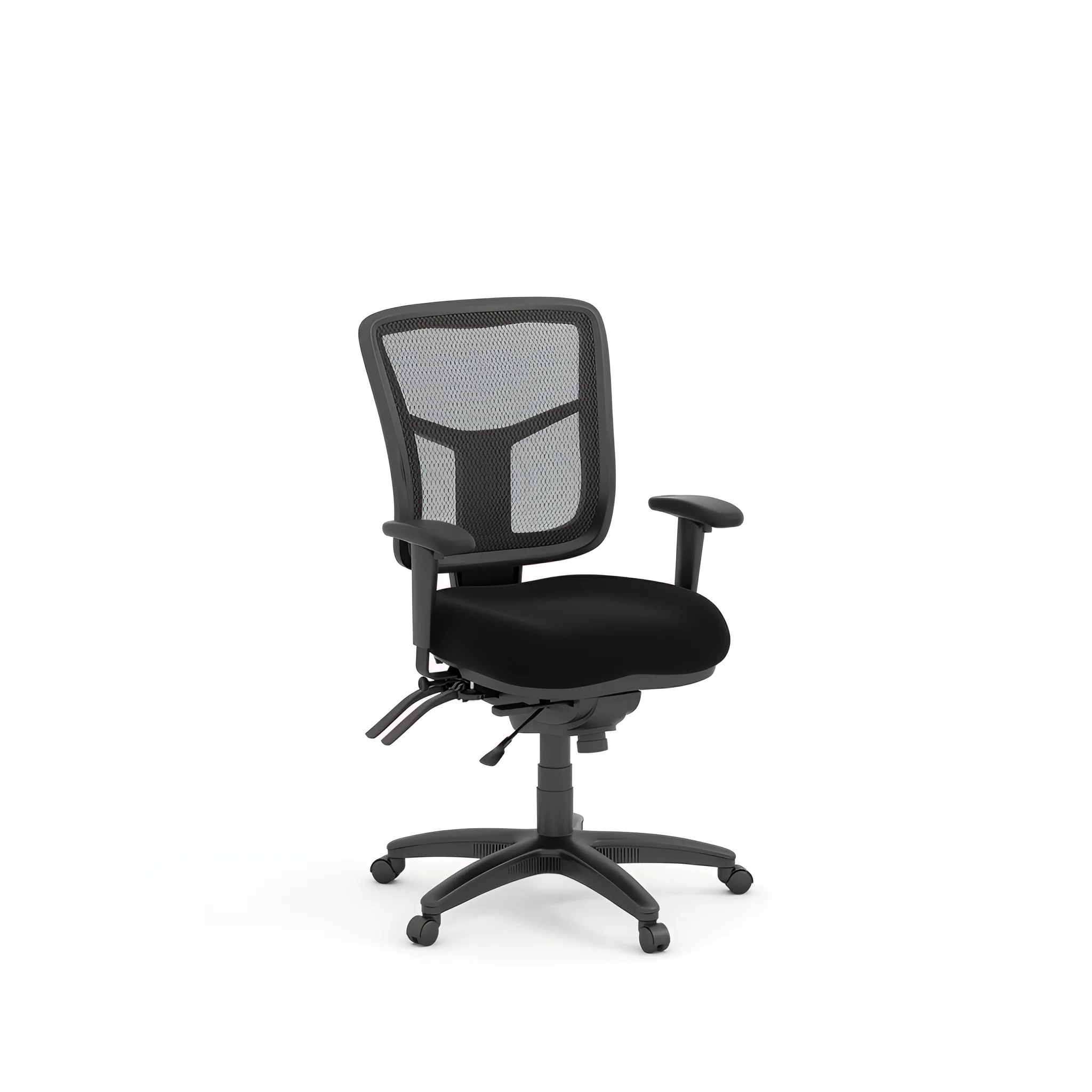 CoolMesh Collection Mesh Back Guest Chair with Arms and Titanium Gray Frame