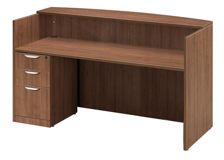 Single Box Box File Pedestal Reception Desk by PBD Furniture