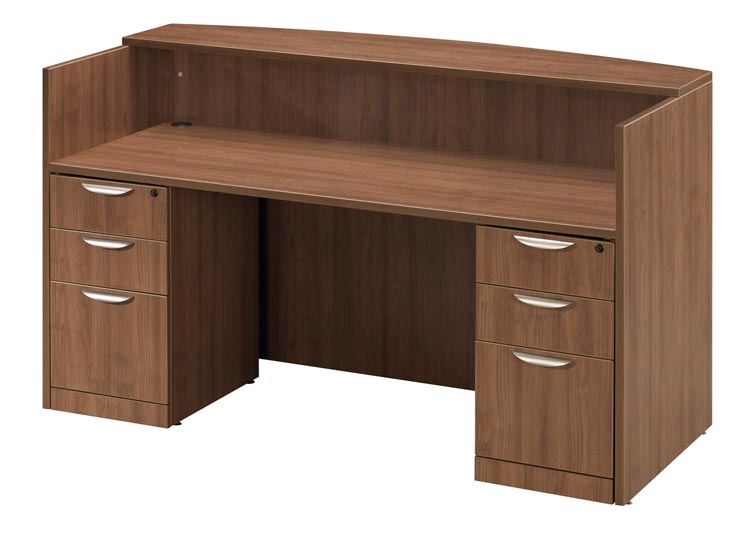 Double Pedestal Reception Desk by Office Source Office Furniture