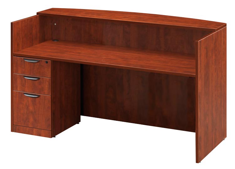 Single Box Box File Pedestal Reception Desk by Office Source