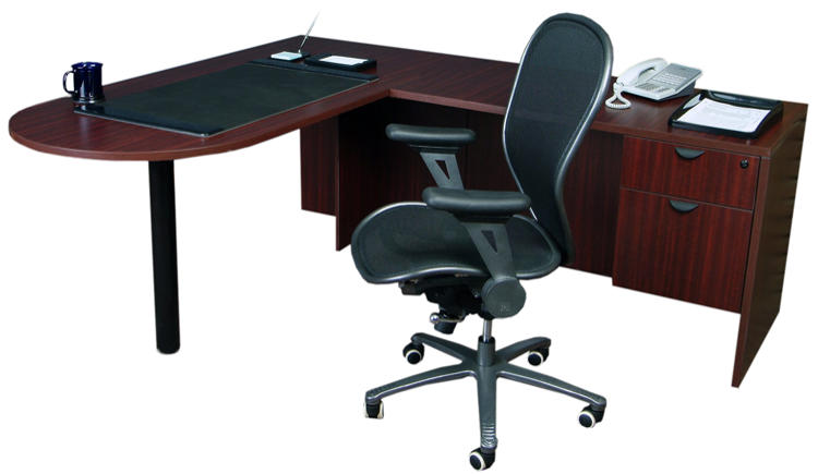 66in x 78in Bullet L Shaped Desk by PBD Furniture