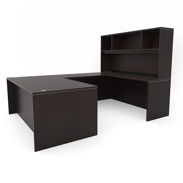 72in x 102in U-Desk with Open Hutch by PBD Furniture