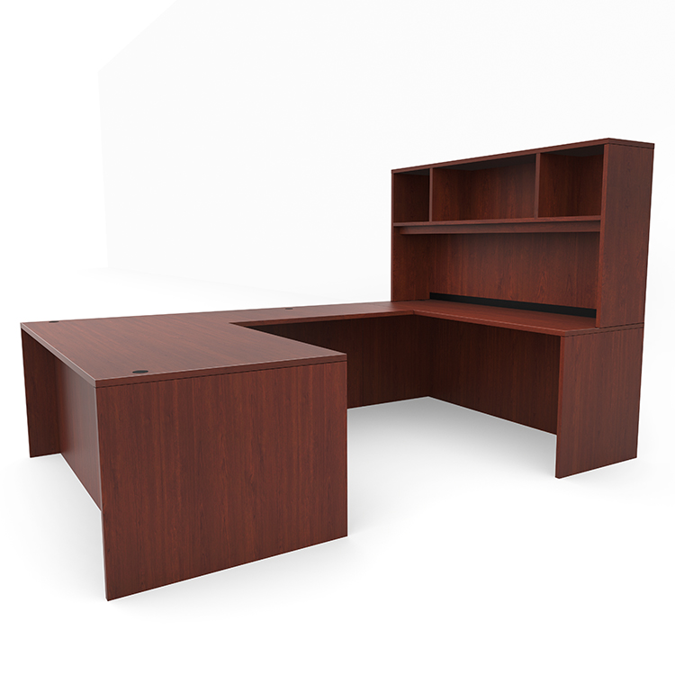 72in x 107in U-Desk with Open Hutch by PBD Furniture