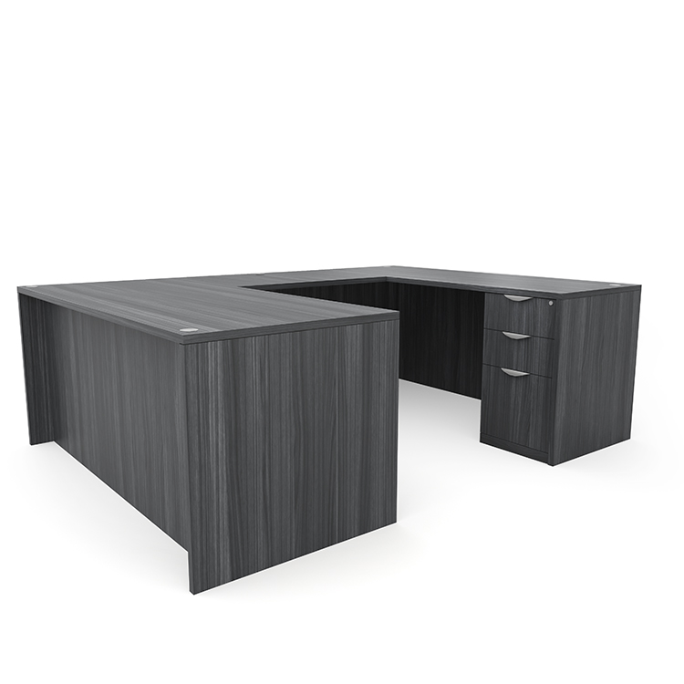 60in x 89in Double Pedestal U-Desk by Office Source