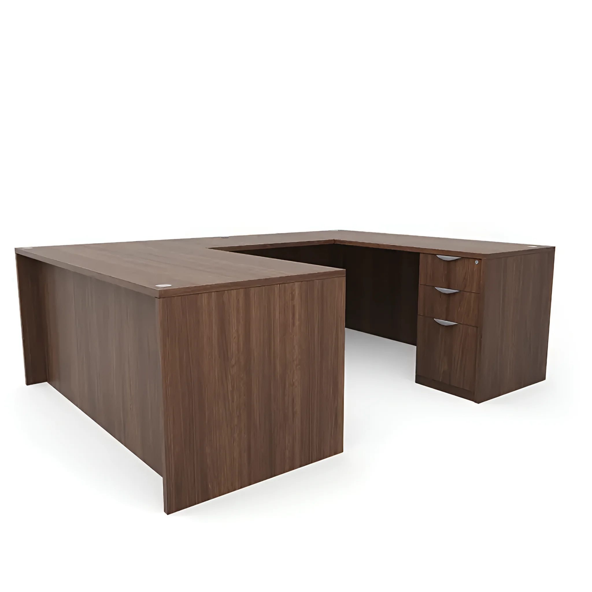 U-Desk 66in W x 89in D with 2 and 3 Drawer Pedestals by PBD Furniture