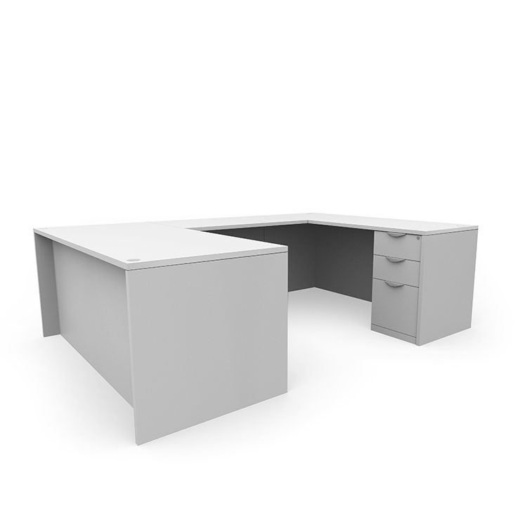 66in x 96in Double Pedestal U-Desk  by PBD Furniture