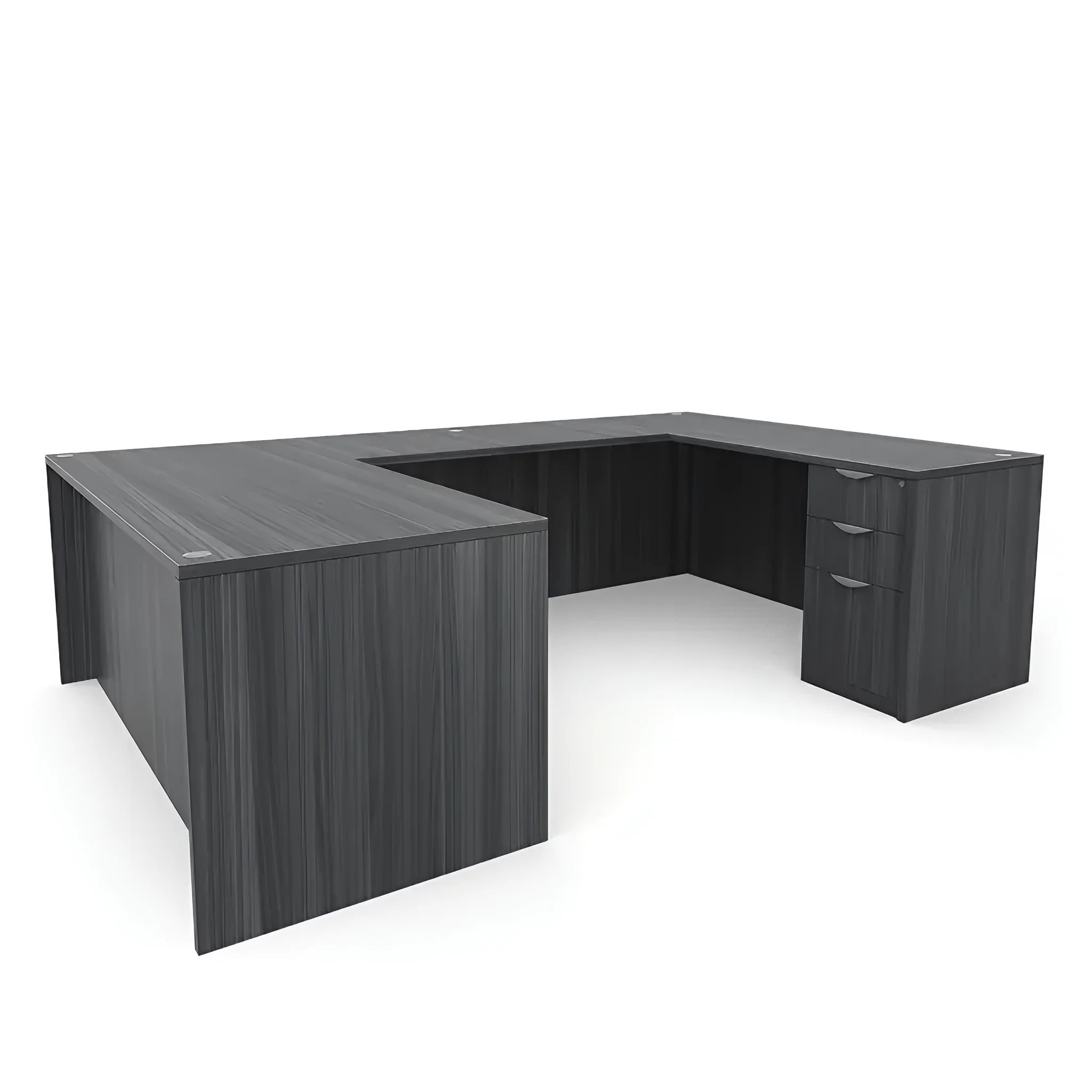 U-Desk 72in W x 101in D with 2 and 3 Drawer Pedestals by PBD Furniture