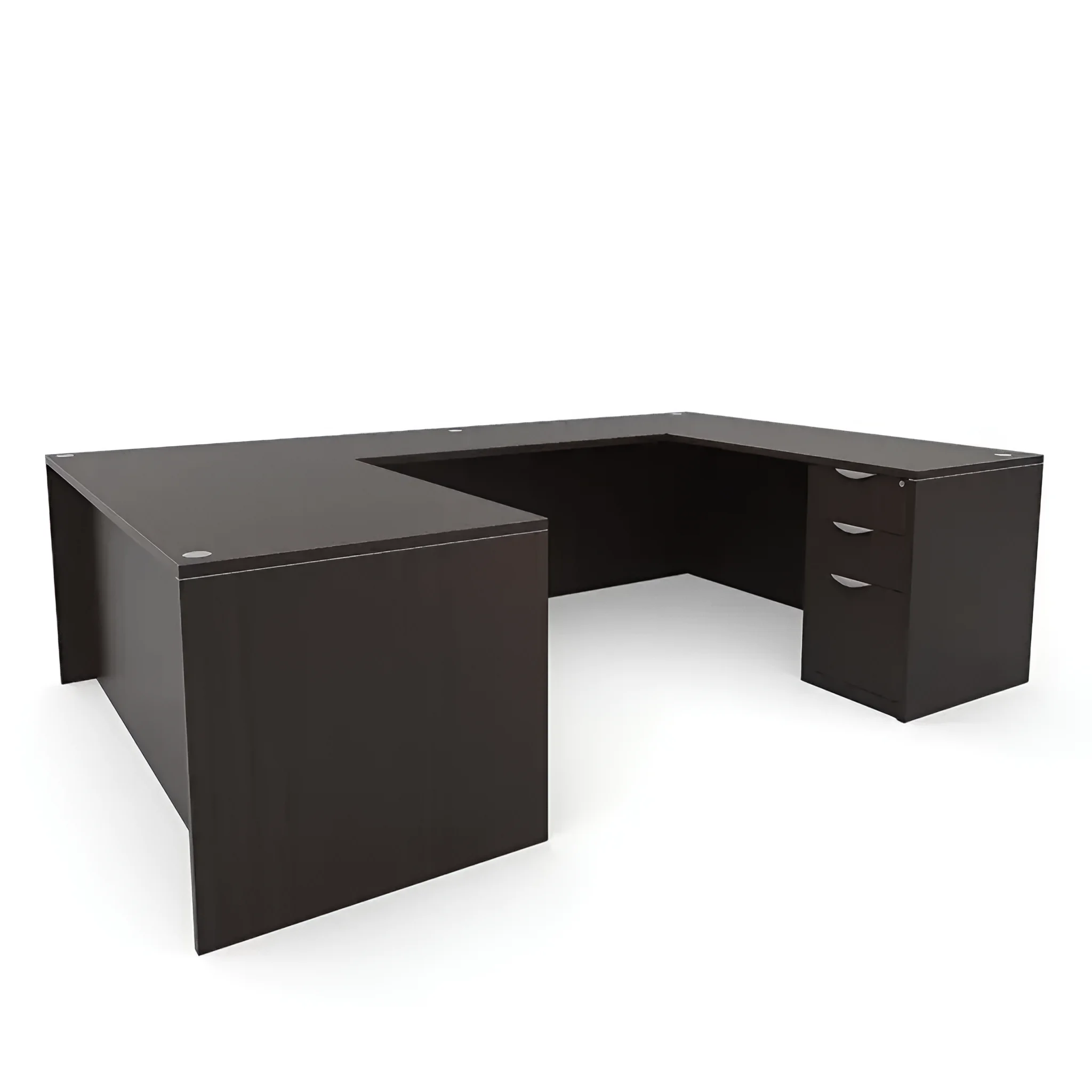 U-Desk 60in W x 101in D with 2 and 3 Drawer Pedestals by PBD Furniture
