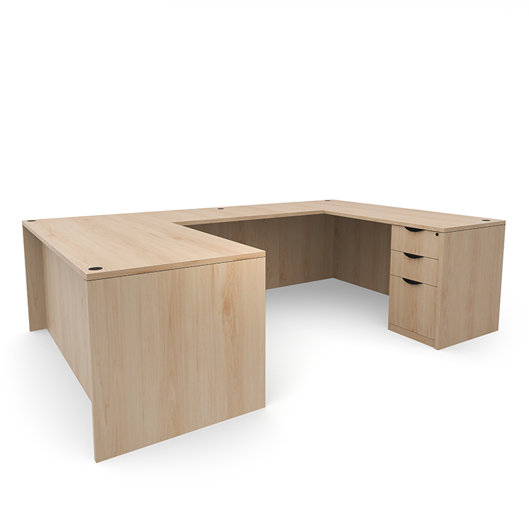 66in x 101in Double Pedestal U-Desk by PBD Furniture