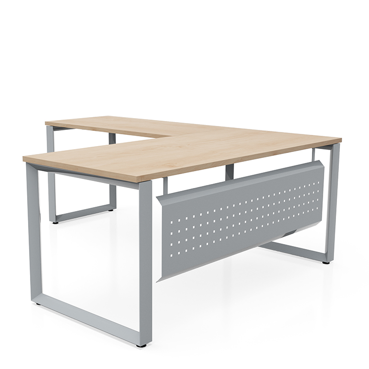 Extra Deep 72in x 84in Beveled Loop Leg L-Desk with Modesty Panel by Office Source