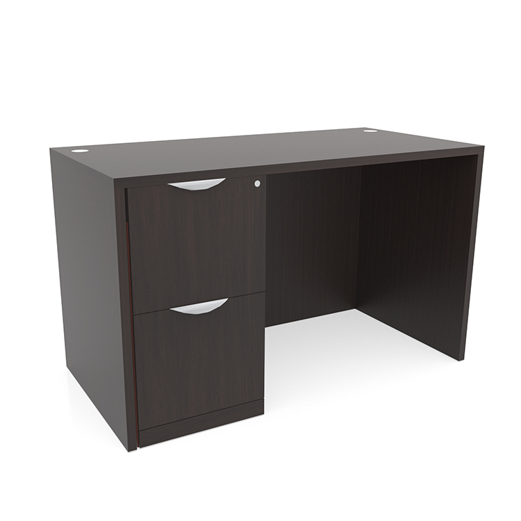 47in x 24in Single Pedestal Desk by Office Source