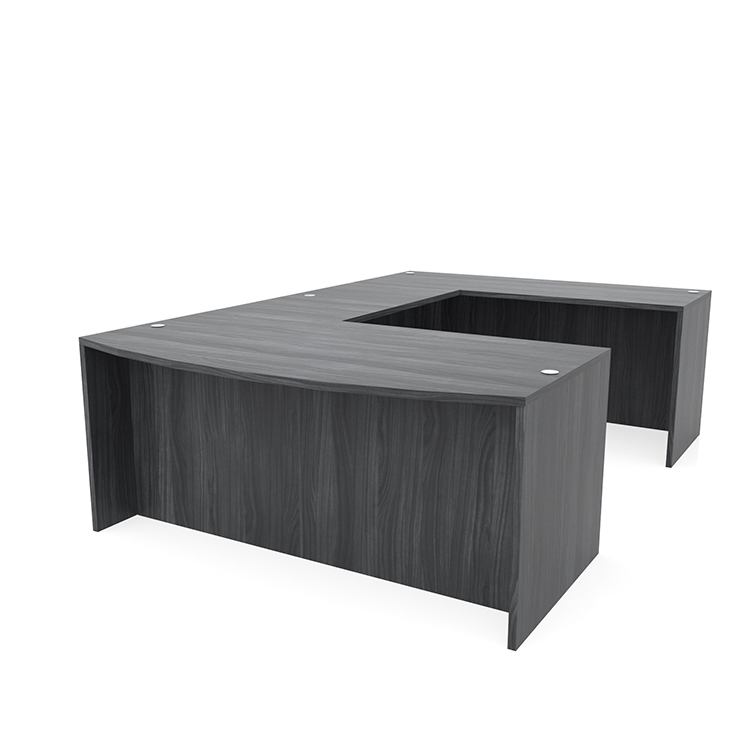 72in x 107in Bow Front U-Shaped Desk by PBD Furniture