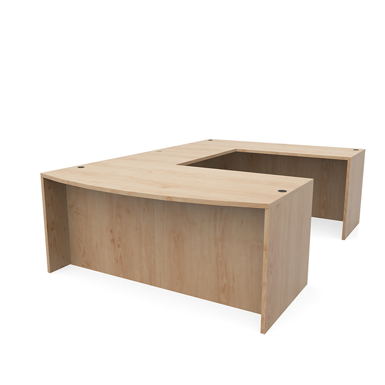 66in x 94in Bow Front U-Shaped Desk by PBD Furniture