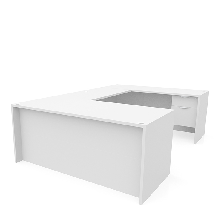 72in x 96in Single Hanging Pedestal U-Desk by PBD Furniture
