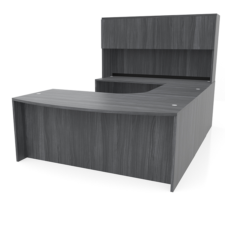 72in x 107in Curved Bow Front U-Desk with Hutch by PBD Furniture