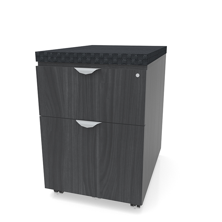 Low Mobile Box File Pedestal with Cushion Top by PBD Furniture