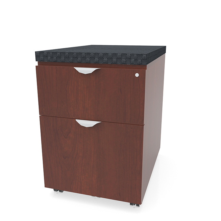 Low Mobile Box File Pedestal with Cushion Top by Office Source