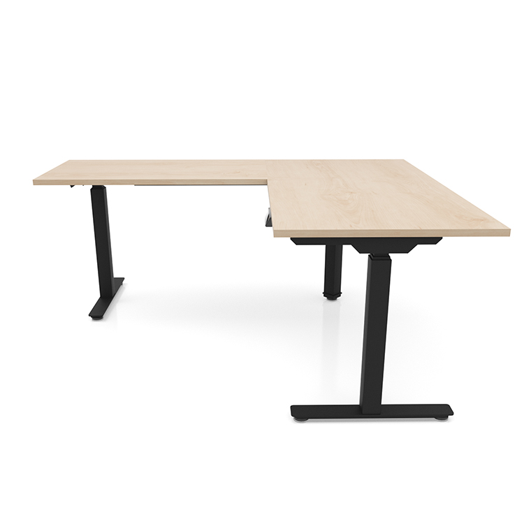 60in x 66in Corner Electronic Adjustable Height Sit-to-Stand L-Desk by PBD Furniture