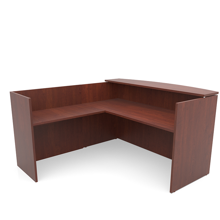 72in x 72in L-Shaped Reception Desk Only with Laminate Transaction Counter by PBD Furniture
